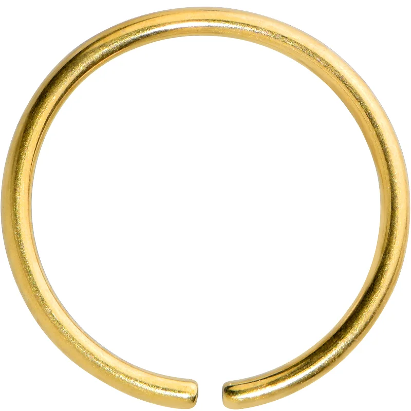 Nose Rings for Unique Look -20 Gauge 9mm Gold Tone PVD Grade 23 Titanium Bendable Hoop Ring Nose Rings for Unique Look -20 Gauge 9mm Gold Tone PVD Grade 23 Titanium Bendable Hoop Ring