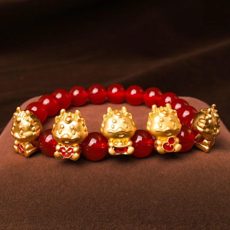 Personalized Cuff Bangles for Women-Buddha Stones Year of the Dragon Natural Red Agate Copper Coin Fu Character Protection Bracelet Personalized Cuff Bangles for Women-Buddha Stones Year of the Dragon Natural Red Agate Copper Coin Fu Character Protection Bracelet