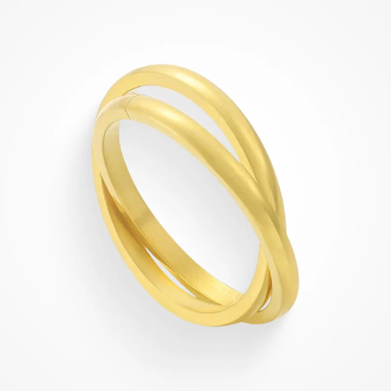 Chic Women's Rings for Fashion-Forward Looks-Interlocked Fidget Ring