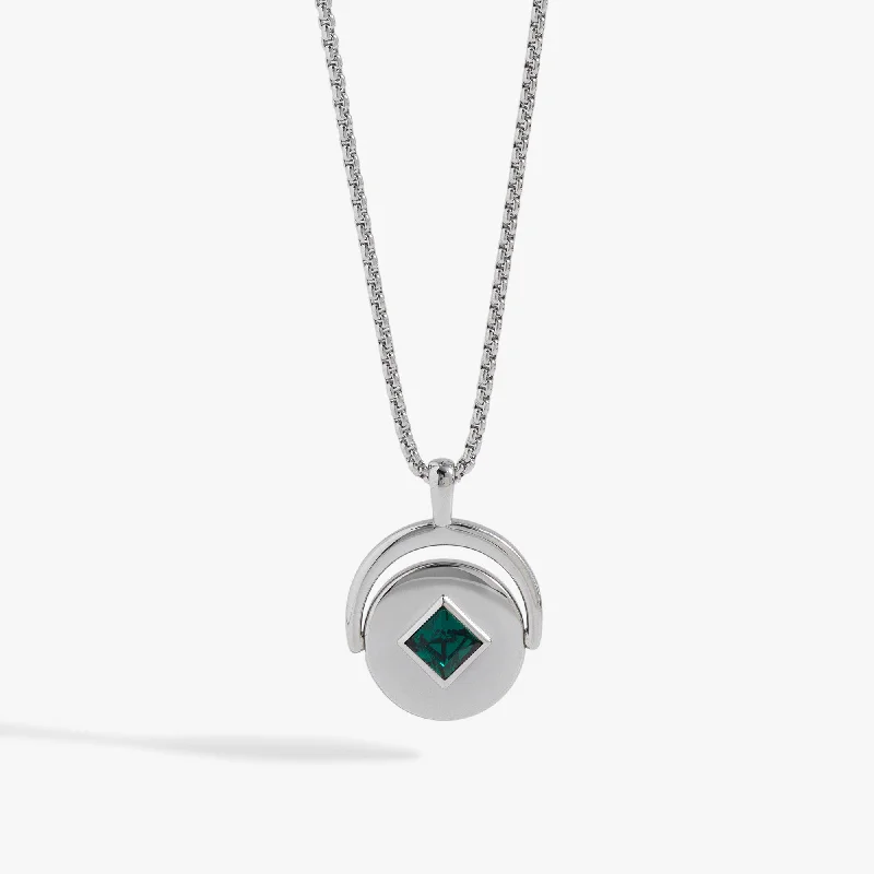 Shop Classic Women's Necklaces & Pendants with a Modern Twist-May Birthstone and Flower Flip Charm Necklace Shop Classic Women's Necklaces & Pendants with a Modern Twist-May Birthstone and Flower Flip Charm Necklace