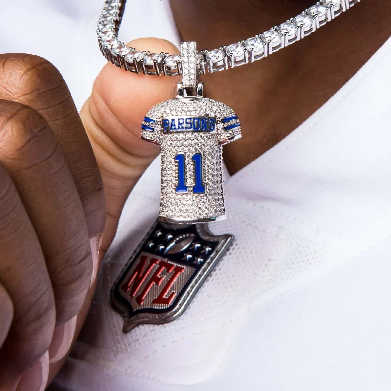 Exclusive Men's Necklaces & Pendants for the Modern Gentleman-Dallas Cowboys Micah Parsons Jersey Pendant Exclusive Men's Necklaces & Pendants for the Modern Gentleman-Dallas Cowboys Micah Parsons Jersey Pendant