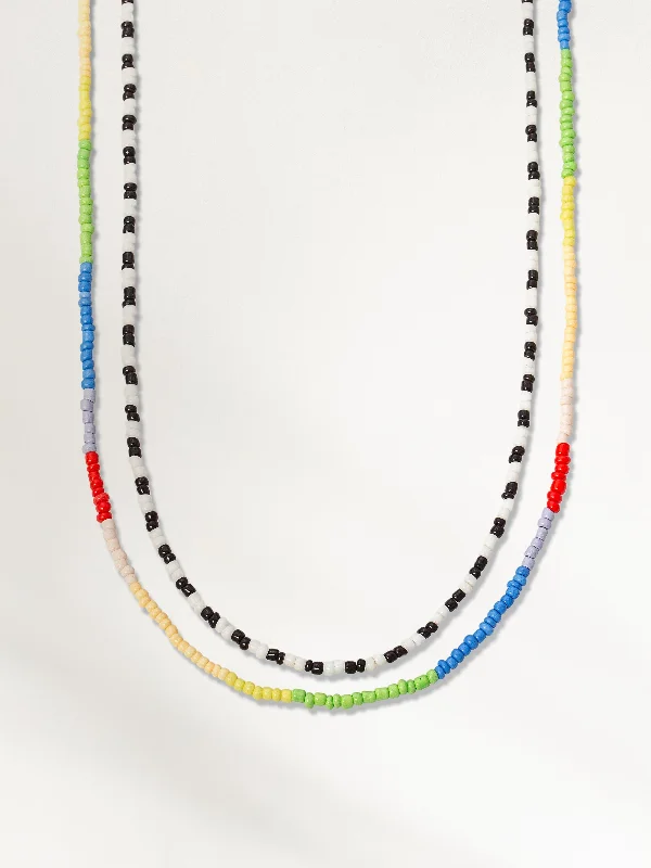 Shop Classic Women's Necklaces & Pendants with a Modern Twist-Artistic Beaded Layered Necklace Shop Classic Women's Necklaces & Pendants with a Modern Twist-Artistic Beaded Layered Necklace