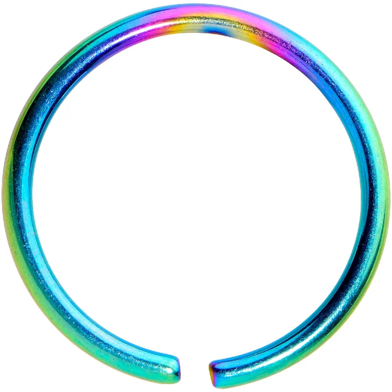 Unique Nose Ring Designs -18 Gauge 3/8 Rainbow PVD Grade 23 Titanium Bendable Hoop Ring Unique Nose Ring Designs -18 Gauge 3/8 Rainbow PVD Grade 23 Titanium Bendable Hoop Ring