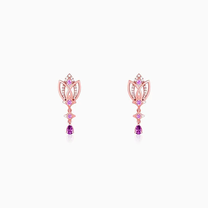 Women's Earrings – Elegant Designs for Every Personality--Rose Gold Blessed Notre Dame Earrings
