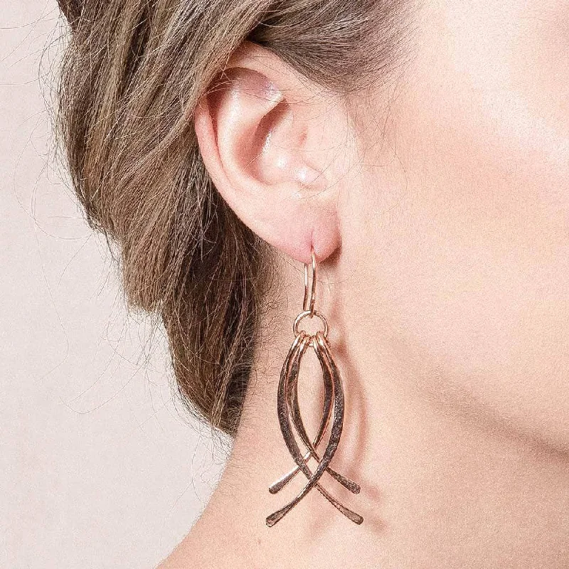 Women's Earrings – Elegant Designs for Every Personality--Copper Wire Wrap Earrings - Limited Edition