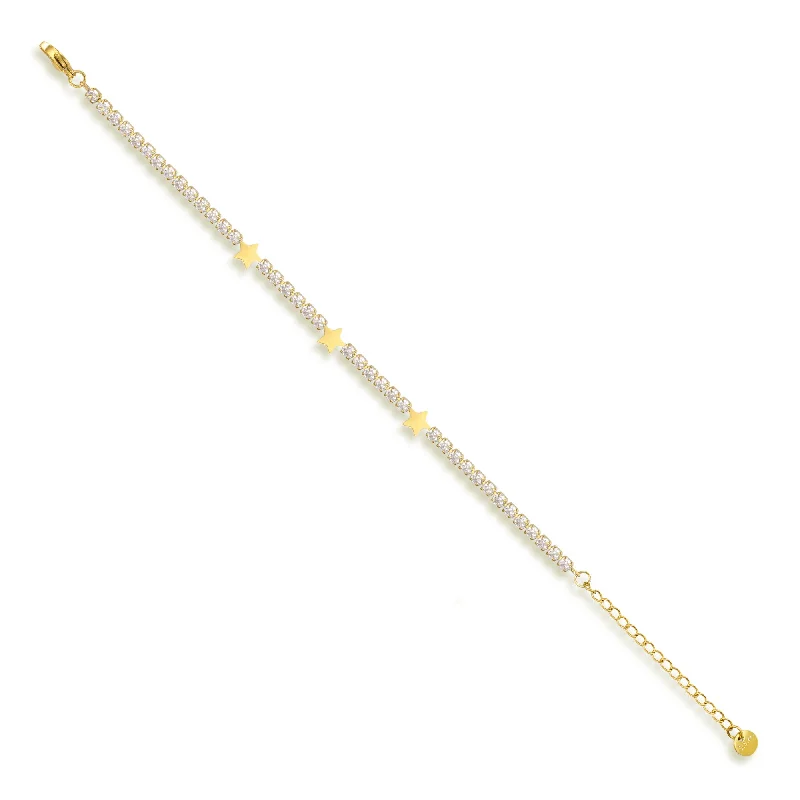 Contemporary Gold Bangles for Women-Star Girl Bracelet