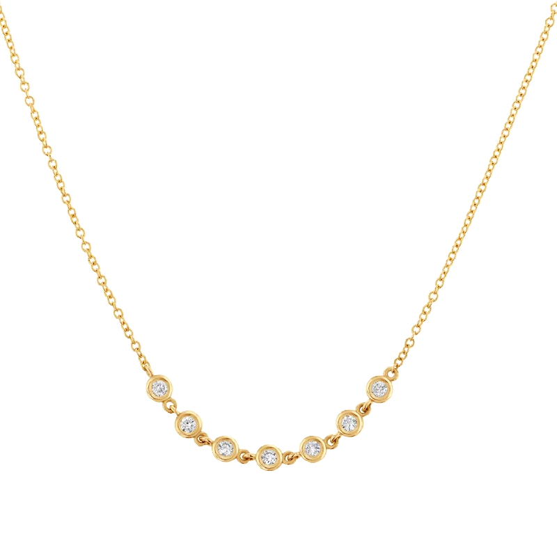 Shop Classic Women's Necklaces & Pendants with a Modern Twist-Diamond Bezel Station Necklace Shop Classic Women's Necklaces & Pendants with a Modern Twist-Diamond Bezel Station Necklace