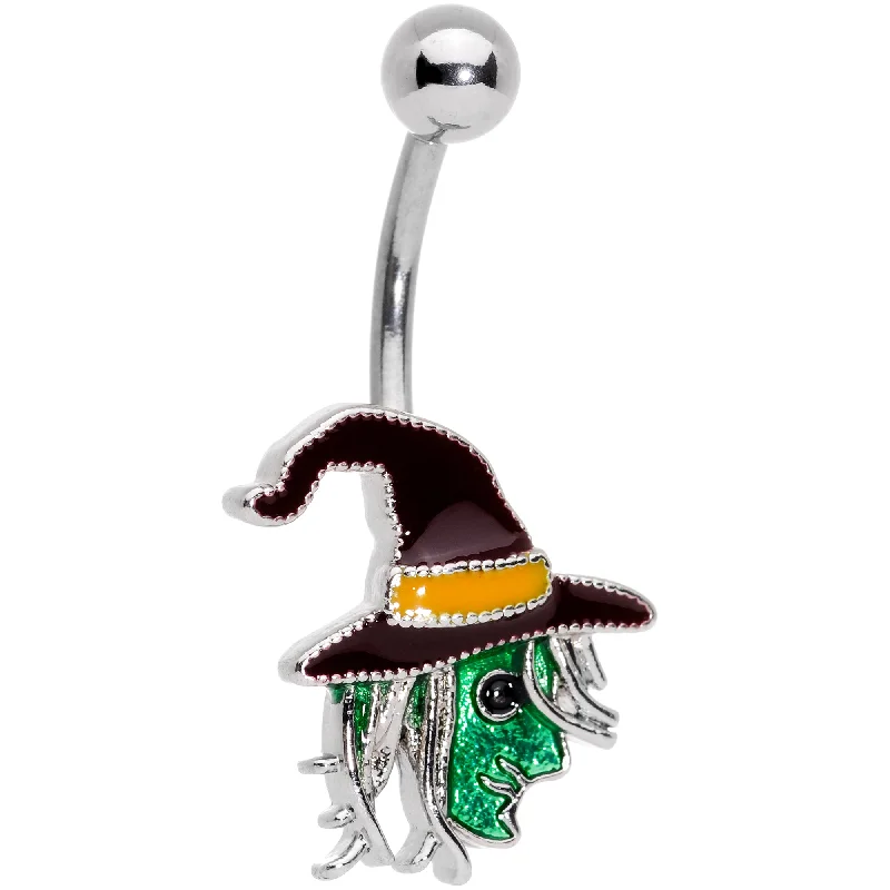 Designer Belly Rings for Bold Fashion -Ghastly Green Woods Witch Halloween Belly Ring Designer Belly Rings for Bold Fashion -Ghastly Green Woods Witch Halloween Belly Ring
