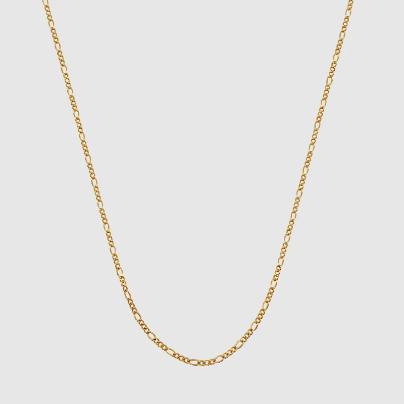 Exclusive Men's Necklaces & Pendants for the Modern Gentleman-Round Figaro (Gold) 2mm