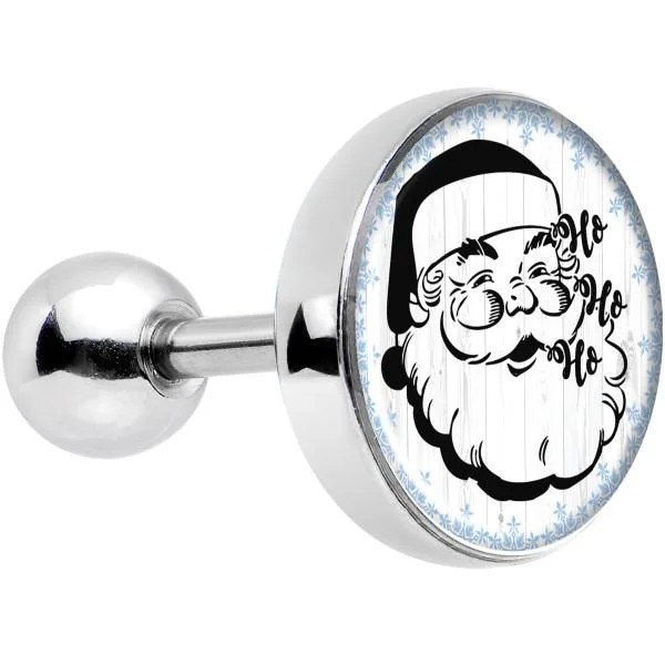 Women's Earrings – Elegant Designs for Every Personality--16 Gauge 1/4 Christmas Retro Santa Ho Ho Ho Tragus Cartilage Earring Women's Earrings – Elegant Designs for Every Personality--16 Gauge 1/4 Christmas Retro Santa Ho Ho Ho Tragus Cartilage Earring