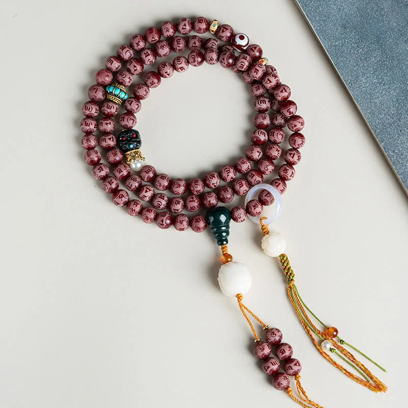 Leather Strap Bracelets for Men-Buddha Stones Red Bodhi Seed Om Mani Padme Hum Lotus Engraved Harmony Bracelet Leather Strap Bracelets for Men-Buddha Stones Red Bodhi Seed Om Mani Padme Hum Lotus Engraved Harmony Bracelet