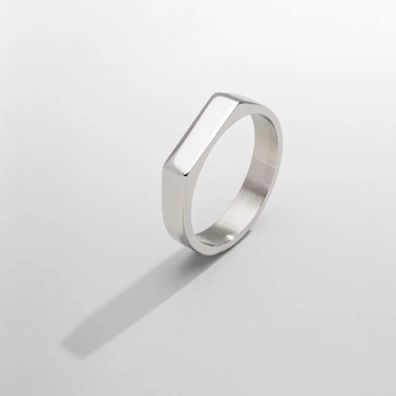 Top Men's Rings – Crafted for Every Style  Rectangle Signet Ring (Silver)