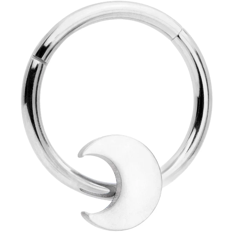 Comfortable Nose Rings with High-End Appeal -16 Gauge 3/8 Crescent Moon Hinged Segment Ring Comfortable Nose Rings with High-End Appeal -16 Gauge 3/8 Crescent Moon Hinged Segment Ring