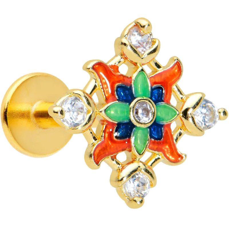Beautiful Lip Rings for Every Style16 Gauge 1/4 Clear CZ Gem Gold Tone Color Crest Labret Monroe Tragus Beautiful Lip Rings for Every Style16 Gauge 1/4 Clear CZ Gem Gold Tone Color Crest Labret Monroe Tragus