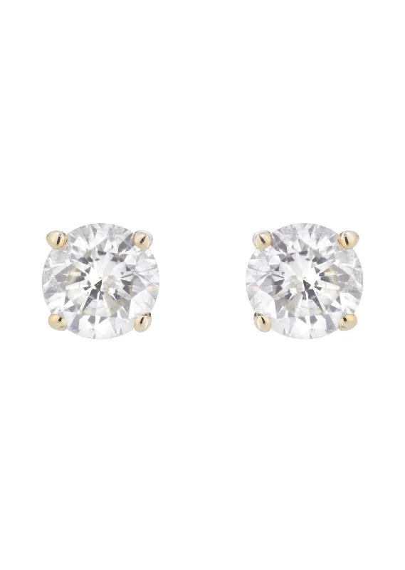 Shop Durable Men's Earrings for Everyday Wear-Round Diamond Stud Earrings | 1.15 Carats Shop Durable Men's Earrings for Everyday Wear-Round Diamond Stud Earrings | 1.15 Carats