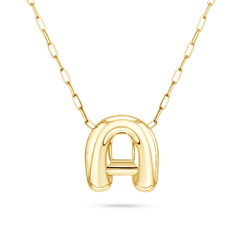Shop Classic Women's Necklaces & Pendants with a Modern Twist-Oversized Puff Letter Necklace Shop Classic Women's Necklaces & Pendants with a Modern Twist-Oversized Puff Letter Necklace