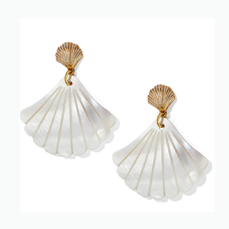 Women's Earrings – Elegant Designs for Every Personality--Sunset Cove Mother Of Pearl Shell Post Earrings