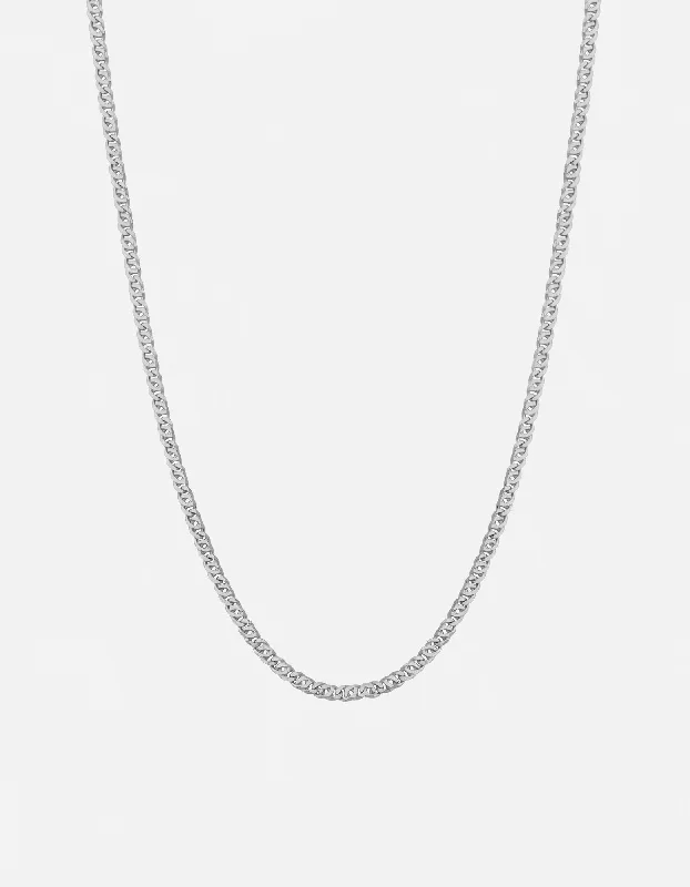 Exclusive Men's Necklaces & Pendants for the Modern Gentleman-Track Chain Necklace, Sterling Silver Exclusive Men's Necklaces & Pendants for the Modern Gentleman-Track Chain Necklace, Sterling Silver