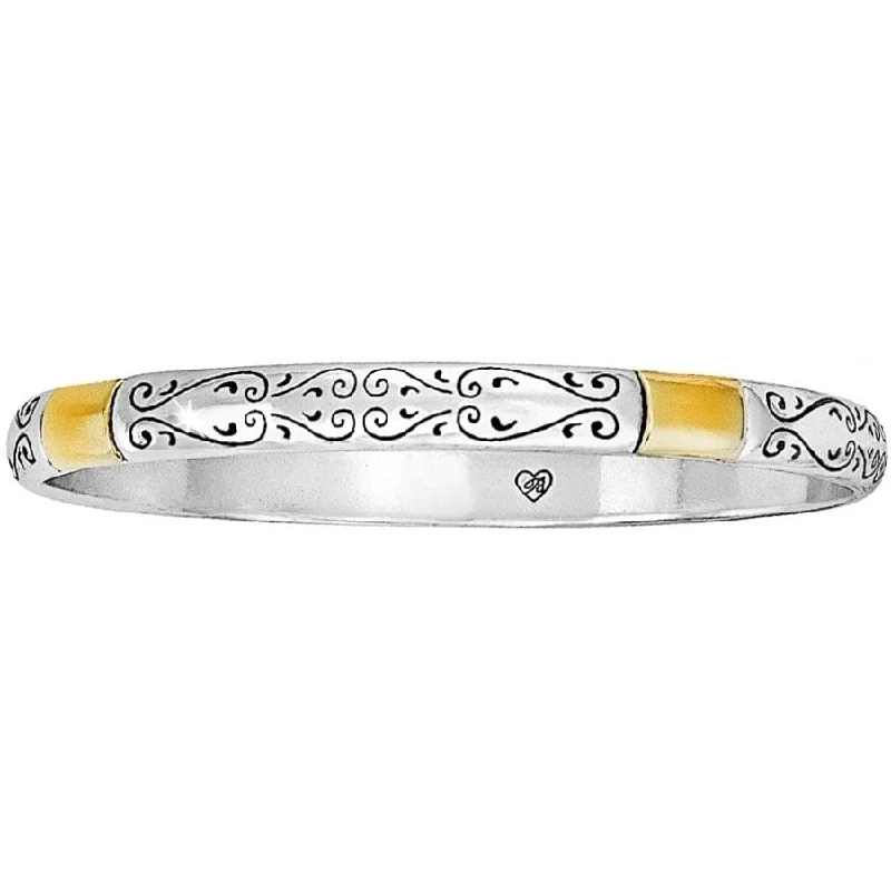 Women's Beaded Bangle Bracelets-Venezia 2-Tone Bangle