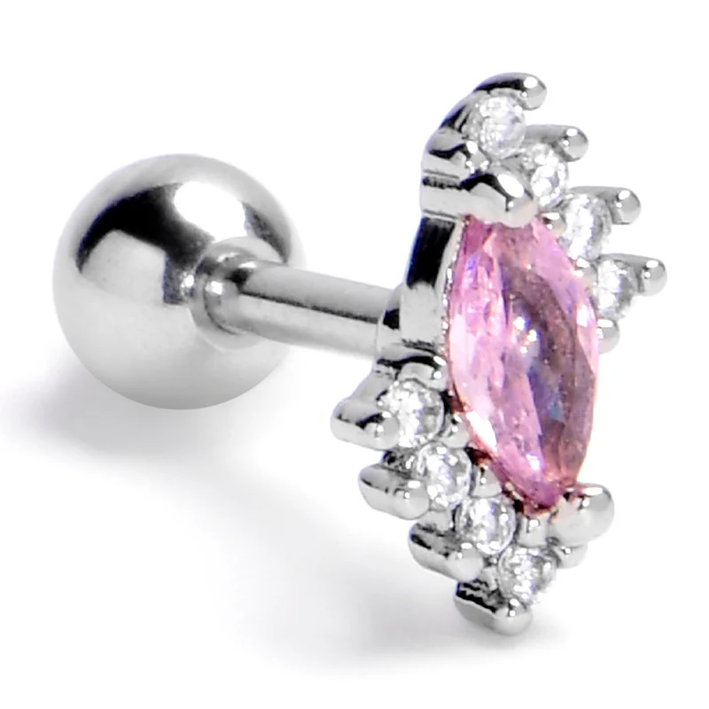 Women's Earrings – Elegant Designs for Every Personality--16 Gauge 1/4 Pink Gem Firey Drop Cartilage Tragus Earring Women's Earrings – Elegant Designs for Every Personality--16 Gauge 1/4 Pink Gem Firey Drop Cartilage Tragus Earring