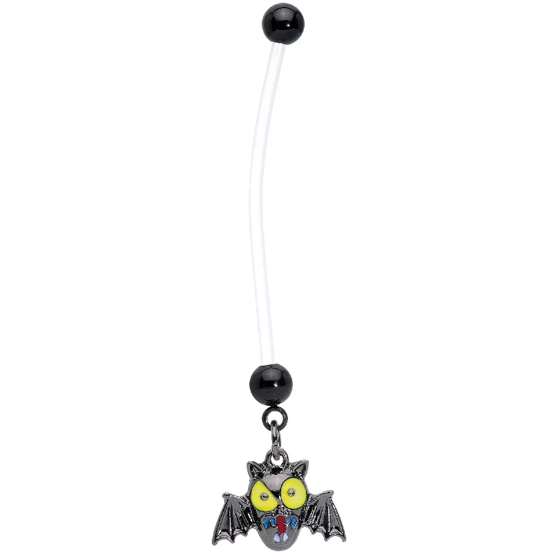 Comfortable Belly Rings for Casual Looks -Gone Batty Scary Bat Halloween Dangle Pregnancy Belly Ring Comfortable Belly Rings for Casual Looks -Gone Batty Scary Bat Halloween Dangle Pregnancy Belly Ring