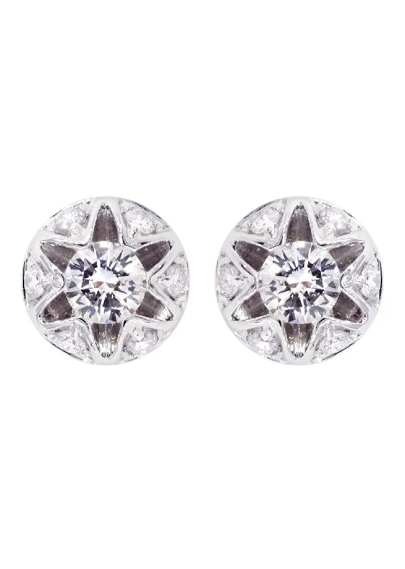 Shop Durable Men's Earrings for Everyday Wear-Diamond Stud Earrings For Men | 14K White Gold | 0.61 Carats Shop Durable Men's Earrings for Everyday Wear-Diamond Stud Earrings For Men | 14K White Gold | 0.61 Carats