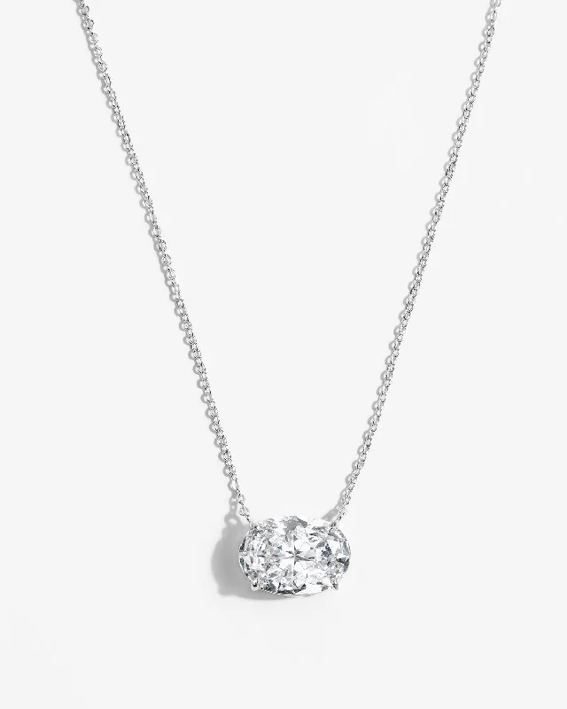 Shop Classic Women's Necklaces & Pendants with a Modern Twist-Hello Gorgeous! Necklace - Silver|White Diamondettes Shop Classic Women's Necklaces & Pendants with a Modern Twist-Hello Gorgeous! Necklace - Silver|White Diamondettes