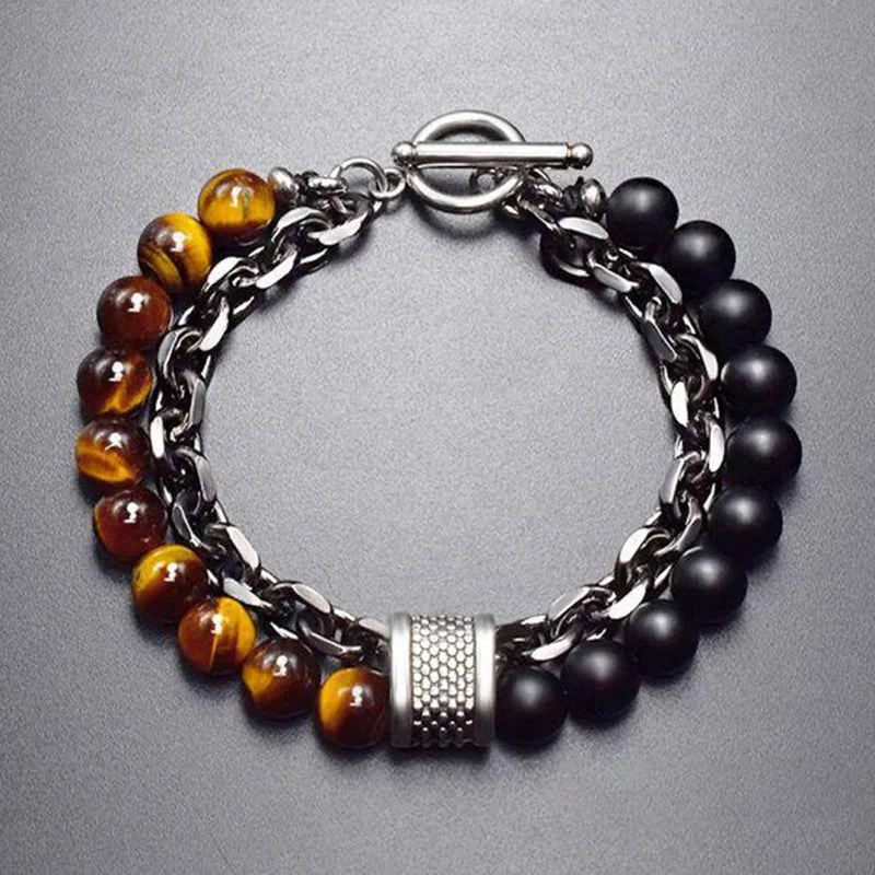 Men's Bracelet for Special Gifts-Buddha Stones Natural Tiger Eye Lazurite Protection Bracelet Men's Bracelet for Special Gifts-Buddha Stones Natural Tiger Eye Lazurite Protection Bracelet