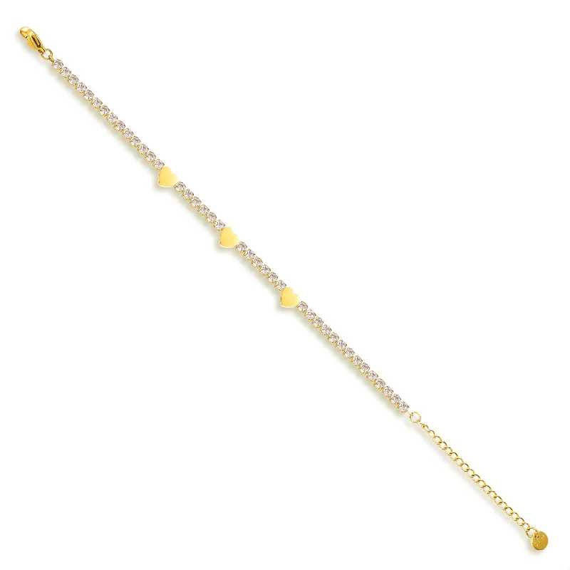 Women's Bangles with Crystal Stones-Sweet Girl Bracelet