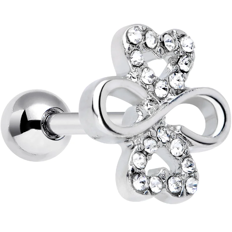 Women's Earrings – Elegant Designs for Every Personality--16 Gauge 1/4 Clear Gem Heart Shamrock St Patricks Day Cartilage Tragus Women's Earrings – Elegant Designs for Every Personality--16 Gauge 1/4 Clear Gem Heart Shamrock St Patricks Day Cartilage Tragus
