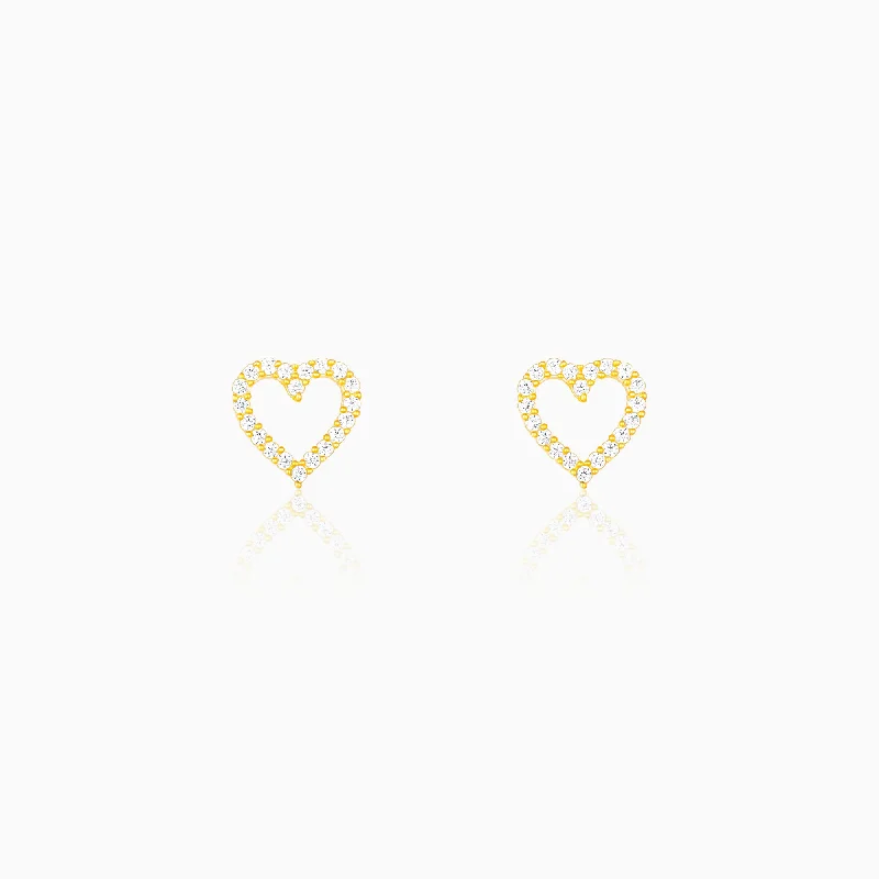 Women's Earrings – Elegant Designs for Every Personality--Golden Heart Will Go On Studs Women's Earrings – Elegant Designs for Every Personality--Golden Heart Will Go On Studs