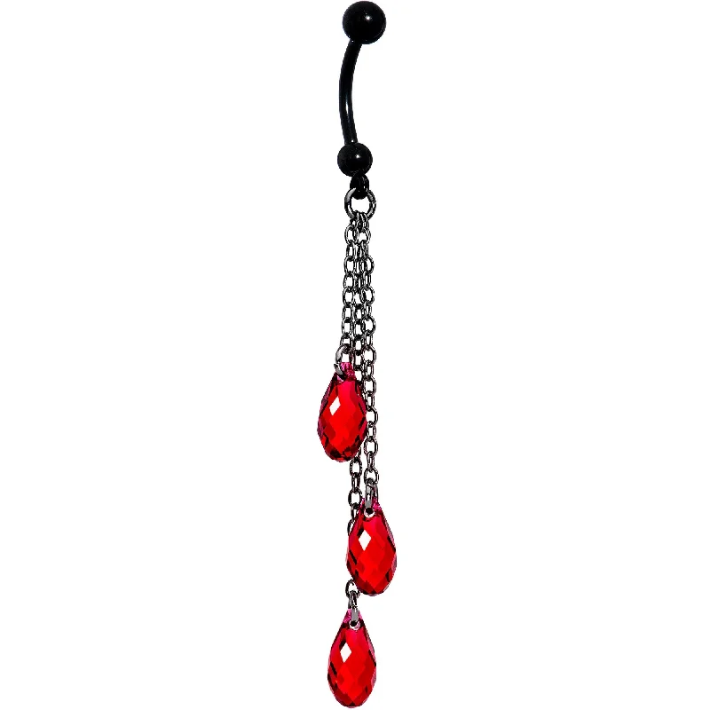 Comfortable Belly Rings for Everyday Use -Handcrafted Vampire Drop Belly Ring Created with Crystals Comfortable Belly Rings for Everyday Use -Handcrafted Vampire Drop Belly Ring Created with Crystals