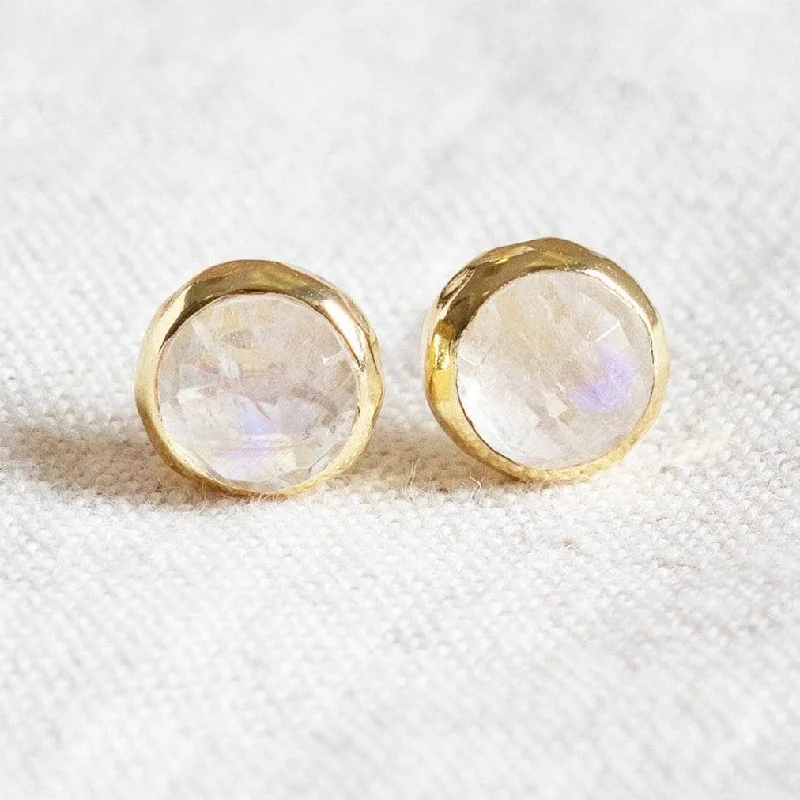 Women's Earrings – Elegant Designs for Every Personality--Rainbow Moonstone Silver or Gold Stud Earring Women's Earrings – Elegant Designs for Every Personality--Rainbow Moonstone Silver or Gold Stud Earring