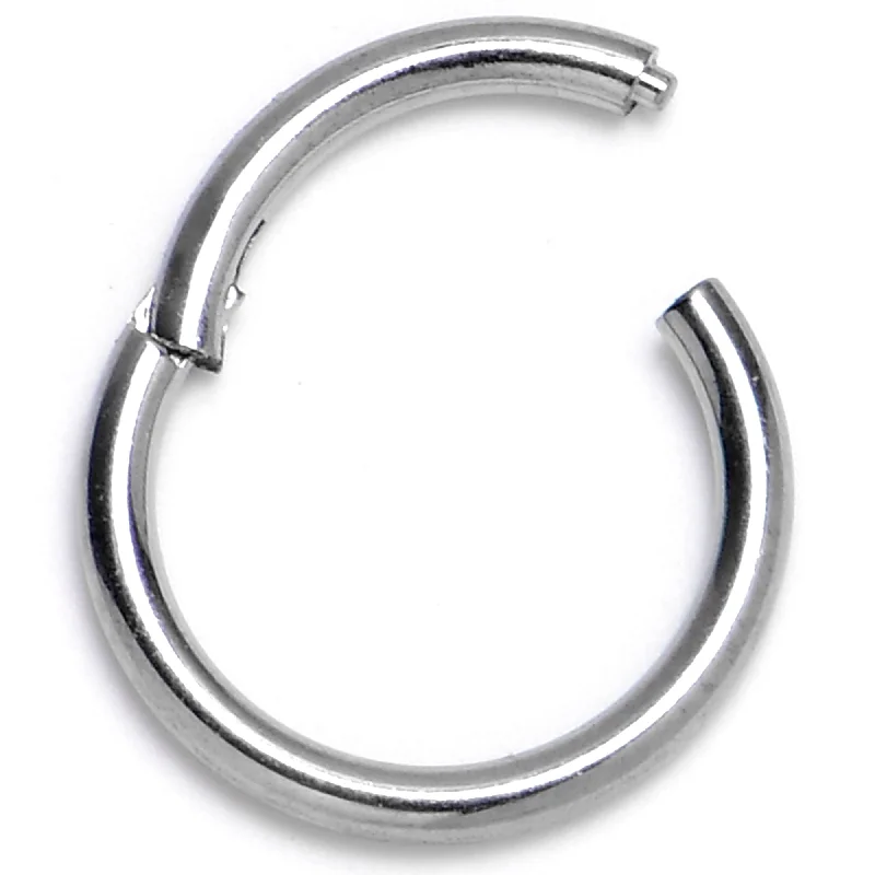14k Gold Nose Rings -18 Gauge 7mm ASTM F-136 Titainum Percision Hinged Segment Hoop