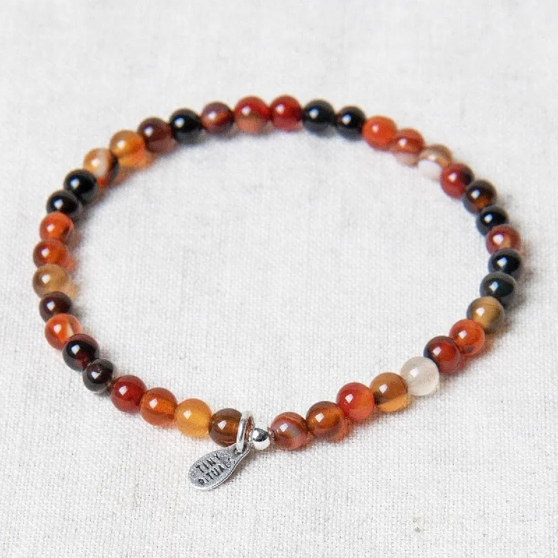 Sterling Silver Bangles with Gemstones-Dream Agate Energy Bracelet