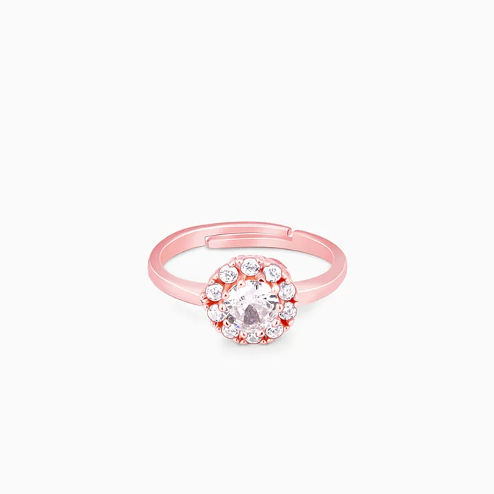 Chic Women's Rings for Fashion-Forward Looks-Anushka Sharma Rose Gold Solitaire Spin Ring