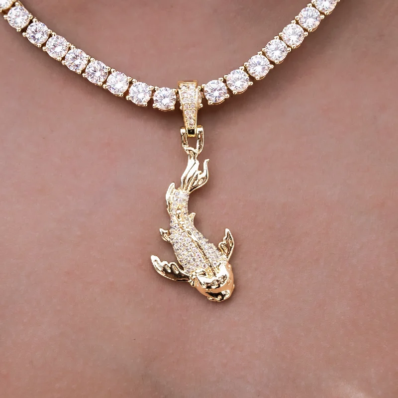 Shop Classic Women's  Necklaces & Pendants with a Modern Twist-Koi Pendant in Yellow Gold