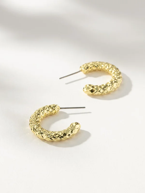Women's Earrings – Elegant Designs for Every Personality--Scaled Hoop Earrings