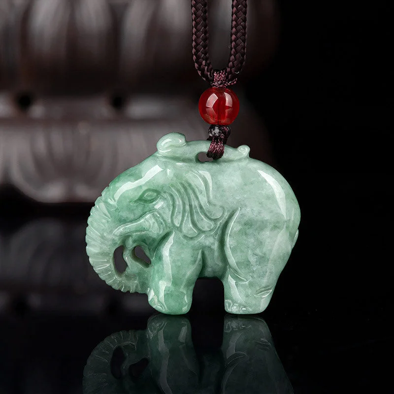 Shop Classic Women's Necklaces & Pendants with a Modern Twist-Buddha Stones Elephant Jade Luck Strength Necklace String Pendant Shop Classic Women's Necklaces & Pendants with a Modern Twist-Buddha Stones Elephant Jade Luck Strength Necklace String Pendant