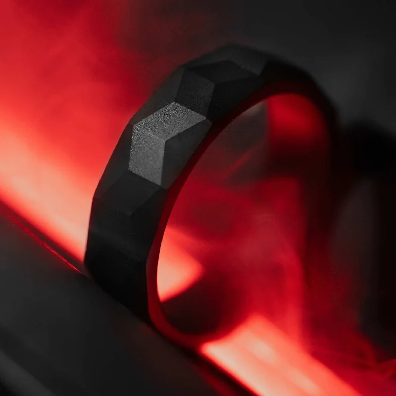 Top Men's Rings – Crafted for Every Style  Matte Black Cube Ceramic ring