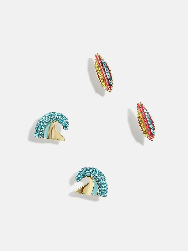 Women's Earrings – Elegant Designs for Every Personality--Surfs Up Earring Set - Surfs Up