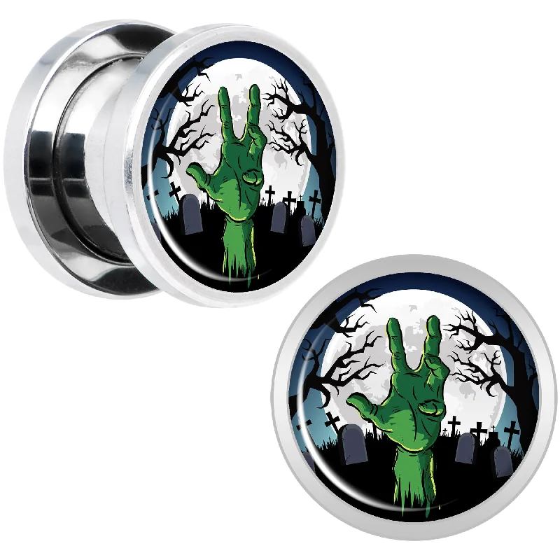 Women's Earrings – Elegant Designs for Every Personality--Cemetery Zombie Hand Halloween Plug Set 00 Gauge Women's Earrings – Elegant Designs for Every Personality--Cemetery Zombie Hand Halloween Plug Set 00 Gauge