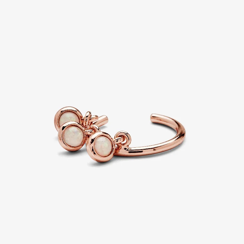 Women's Earrings – Elegant Designs for Every Personality--Rose Gold Dangling Opals Ear Cuff
