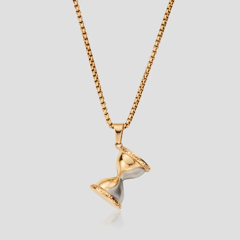 Exclusive Men's Necklaces & Pendants for the Modern Gentleman-Hourglass (Gold)