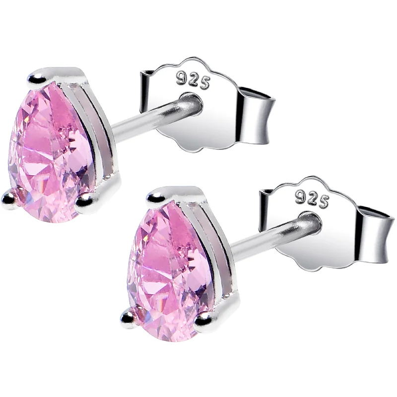 Women's Earrings – Elegant Designs for Every Personality--4mm CZ Pear 925 Sterling Silver October Birthstone Stud Earrings Women's Earrings – Elegant Designs for Every Personality--4mm CZ Pear 925 Sterling Silver October Birthstone Stud Earrings