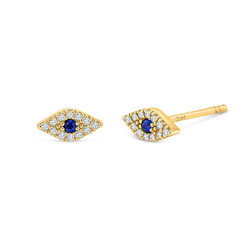 Women's Earrings – Elegant Designs for Every Personality--Pave Diamond Evil Eye Earrings