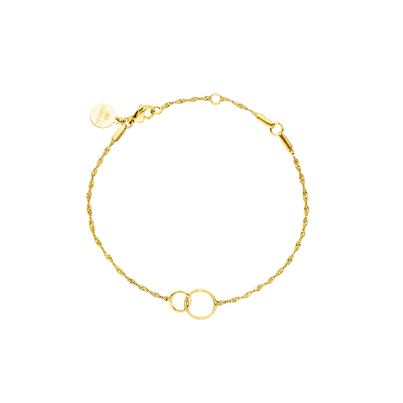 Polished Gold Bangles for Women-Kekahi Armband