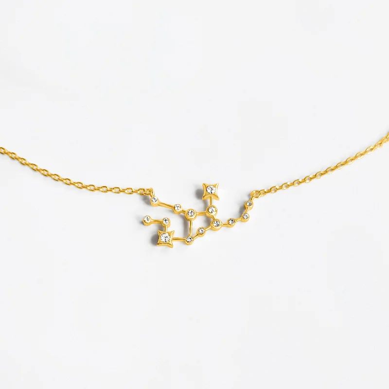 Shop Classic Women's  Necklaces & Pendants with a Modern Twist-Zodiac Constellation Pendant (Virgo) - Gold