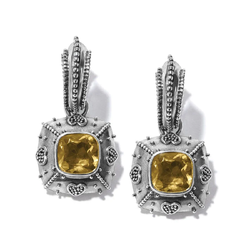 Women's Earrings – Elegant Designs for Every Personality--Bali Citrine Java Hinged Hoop Earrings Women's Earrings – Elegant Designs for Every Personality--Bali Citrine Java Hinged Hoop Earrings
