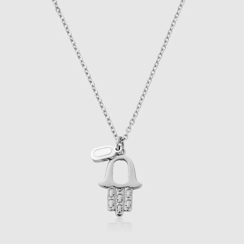 Exclusive Men's Necklaces & Pendants for the Modern Gentleman-Hamsa (Silver)